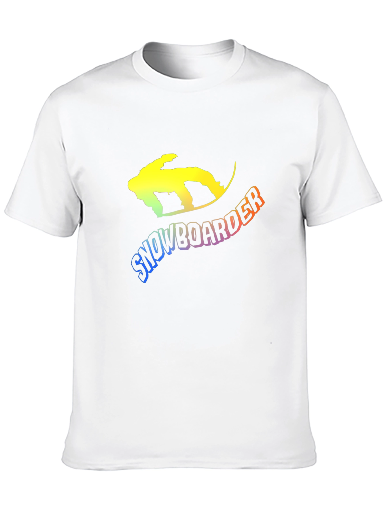 Snowboarder Graphic Tee - Black Cotton Blend T-Shirt