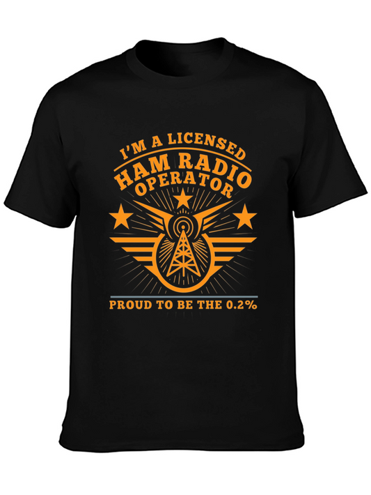 Ham Radio Operator T-Shirt - Proud 0.2% Licensed Amateur Radio