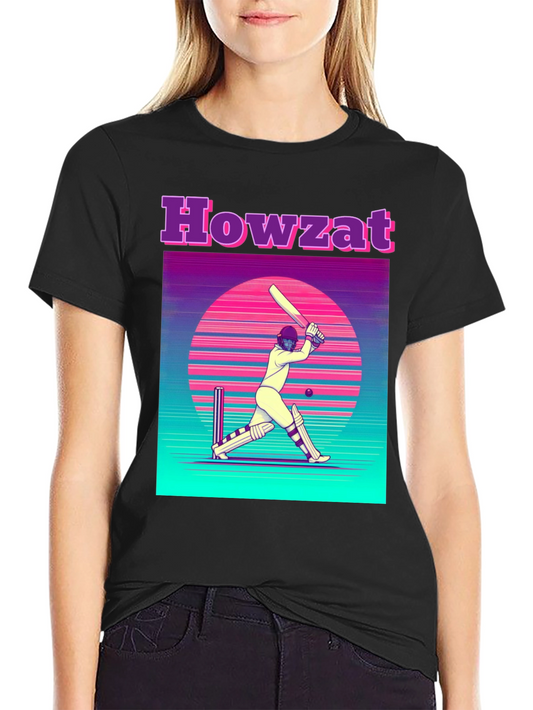 Howzat Cricket T-Shirt Vintage Retro Design