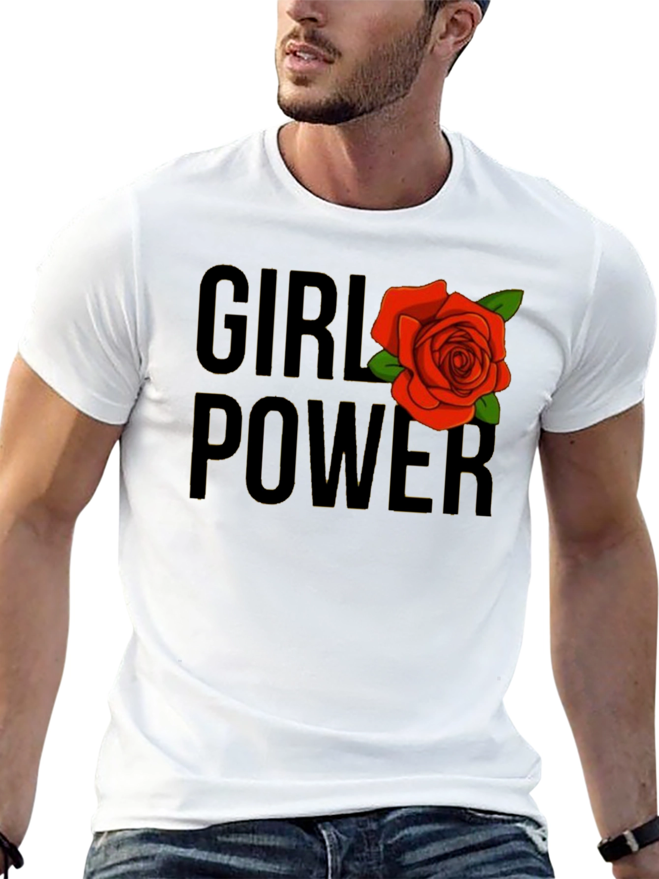 Girl Power Rose Graphic T-Shirt