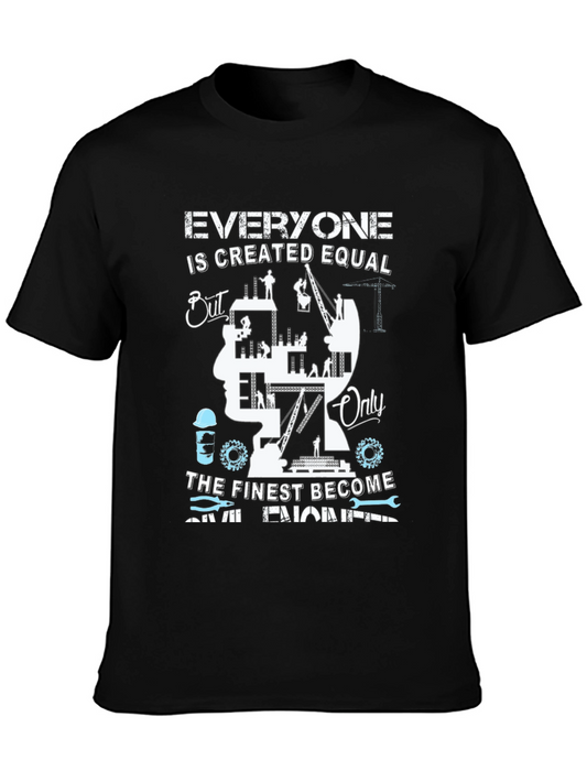 Civil Engineer Graphic T-Shirt - Black
