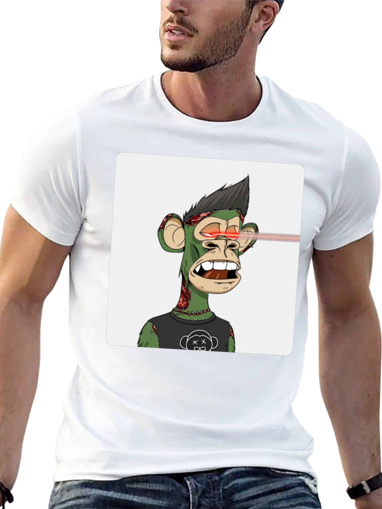 Bored Ape NFT Graphic T-Shirt - Black