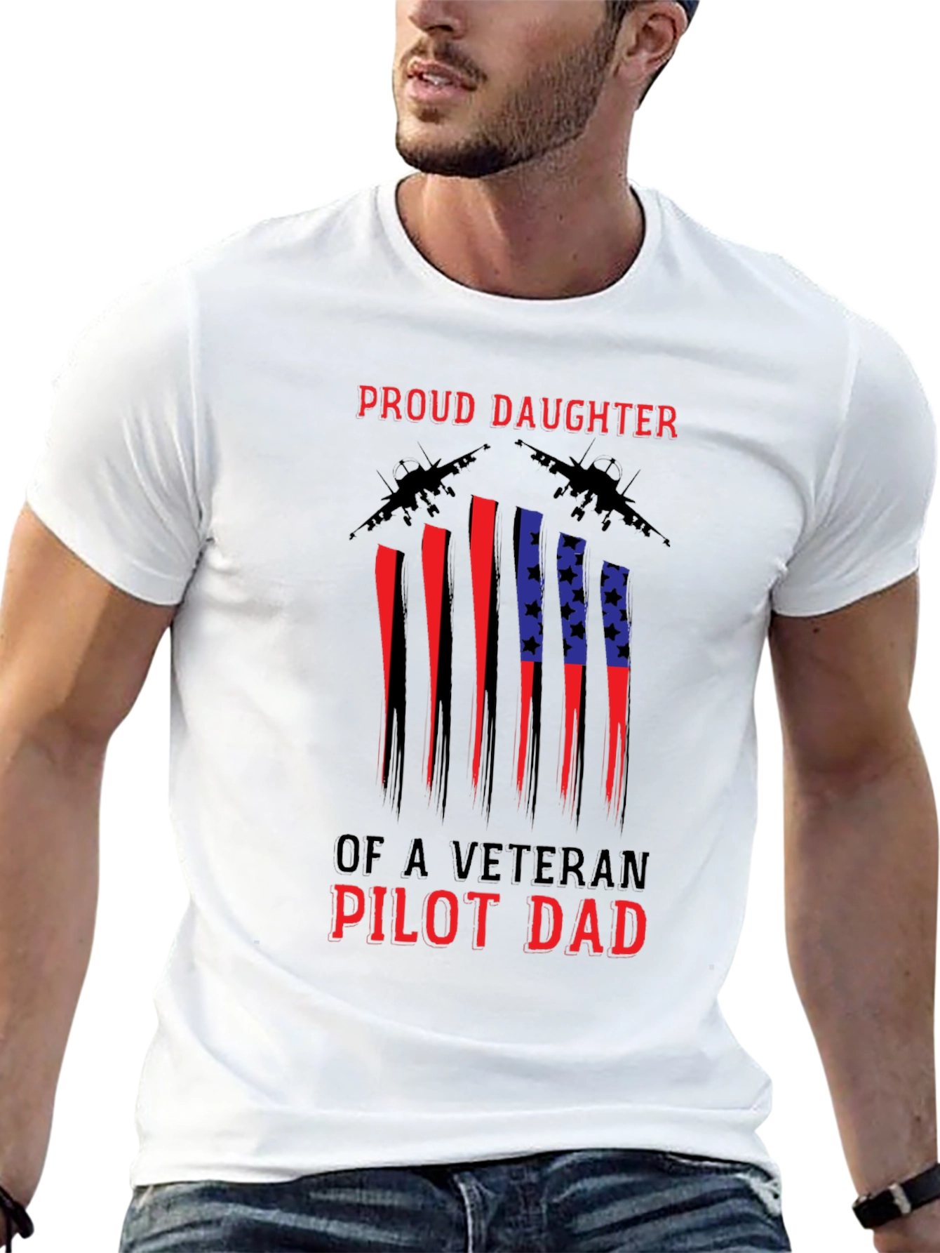 Proud Daughter Veteran Pilot Dad T-Shirt