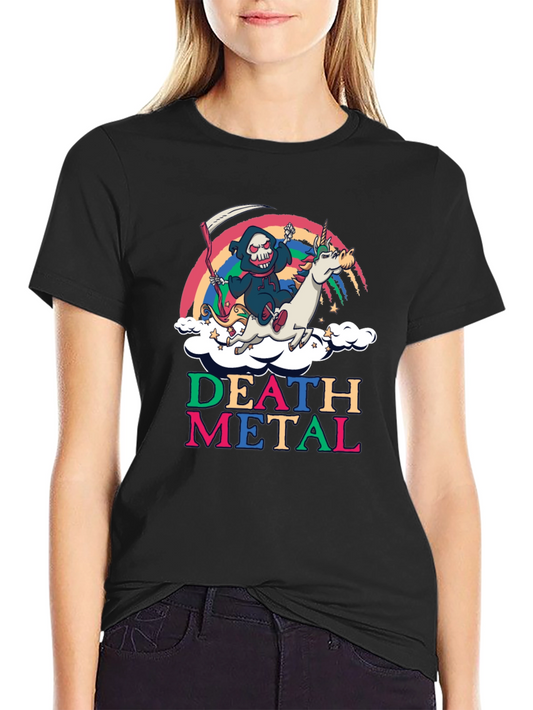 Death Metal Unicorn Graphic Tee