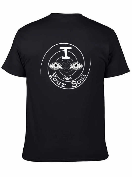 I See Your Soul Graphic Tee - Black Cotton T-Shirt