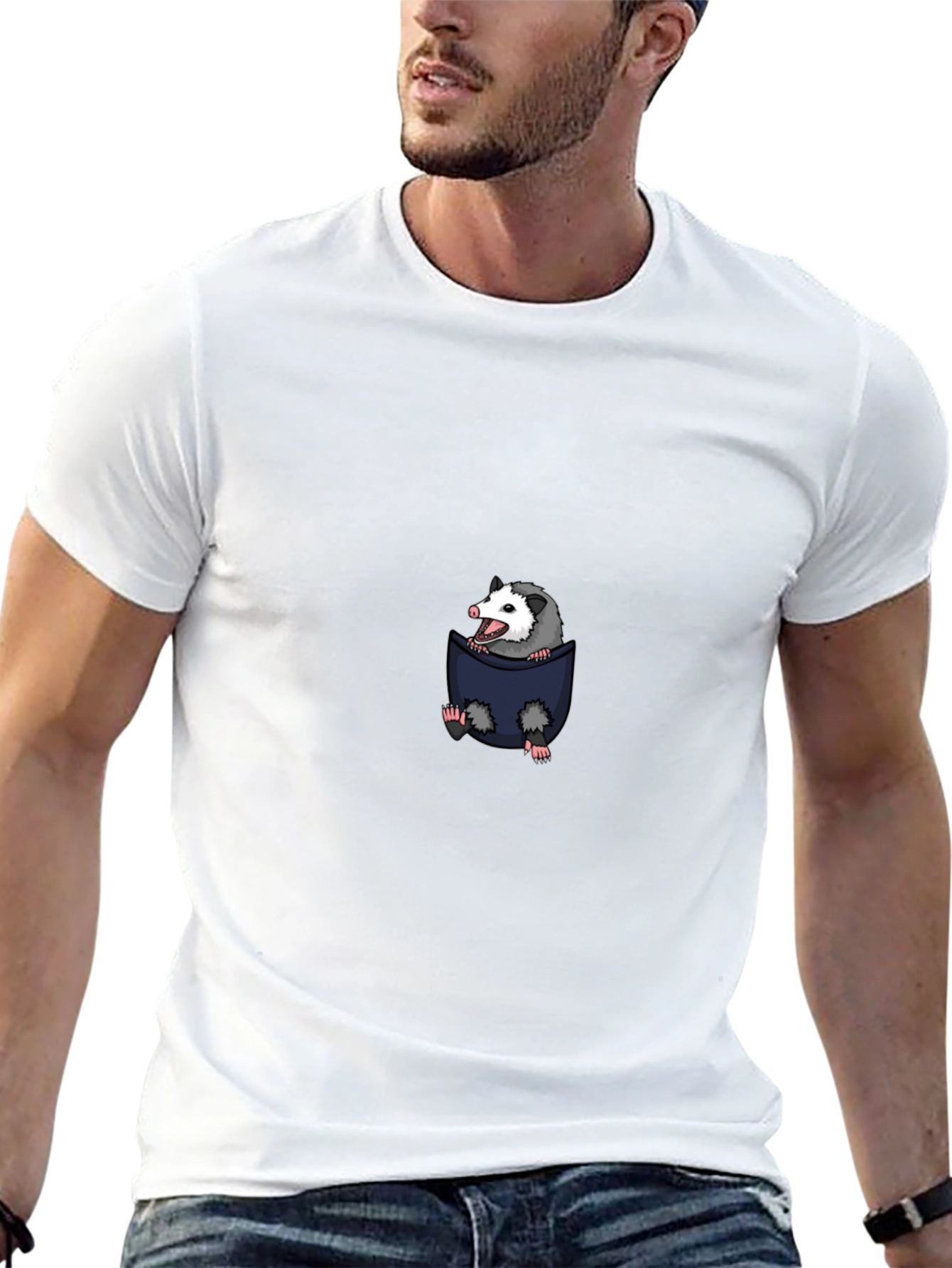 Opossum Pocket T-Shirt - Fun Animal Tee