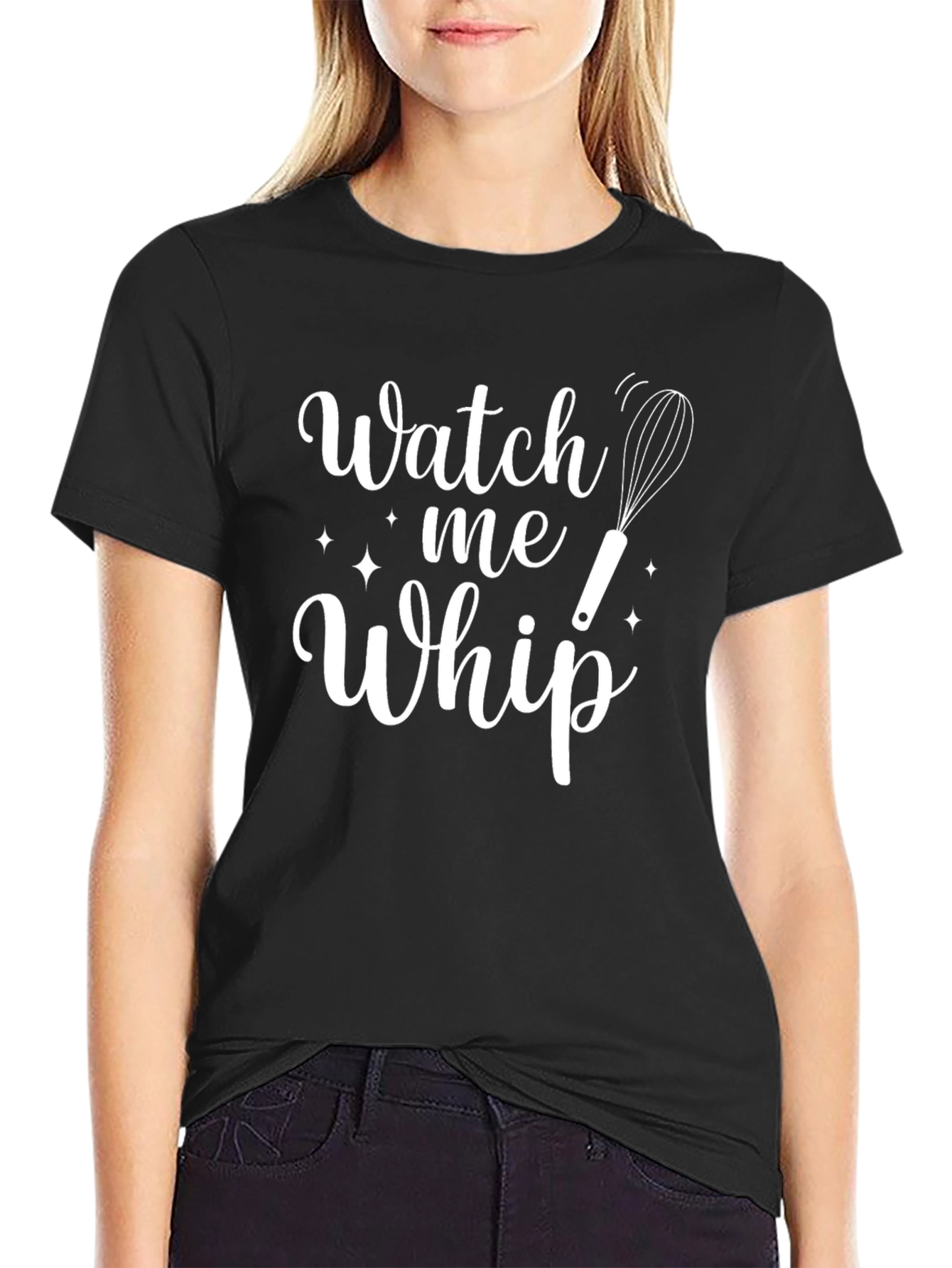 Watch Me Whip Black Crewneck T-Shirt
