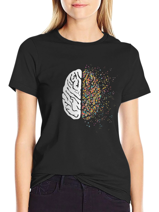 Creative Mind Graphic Tee - Brain Design