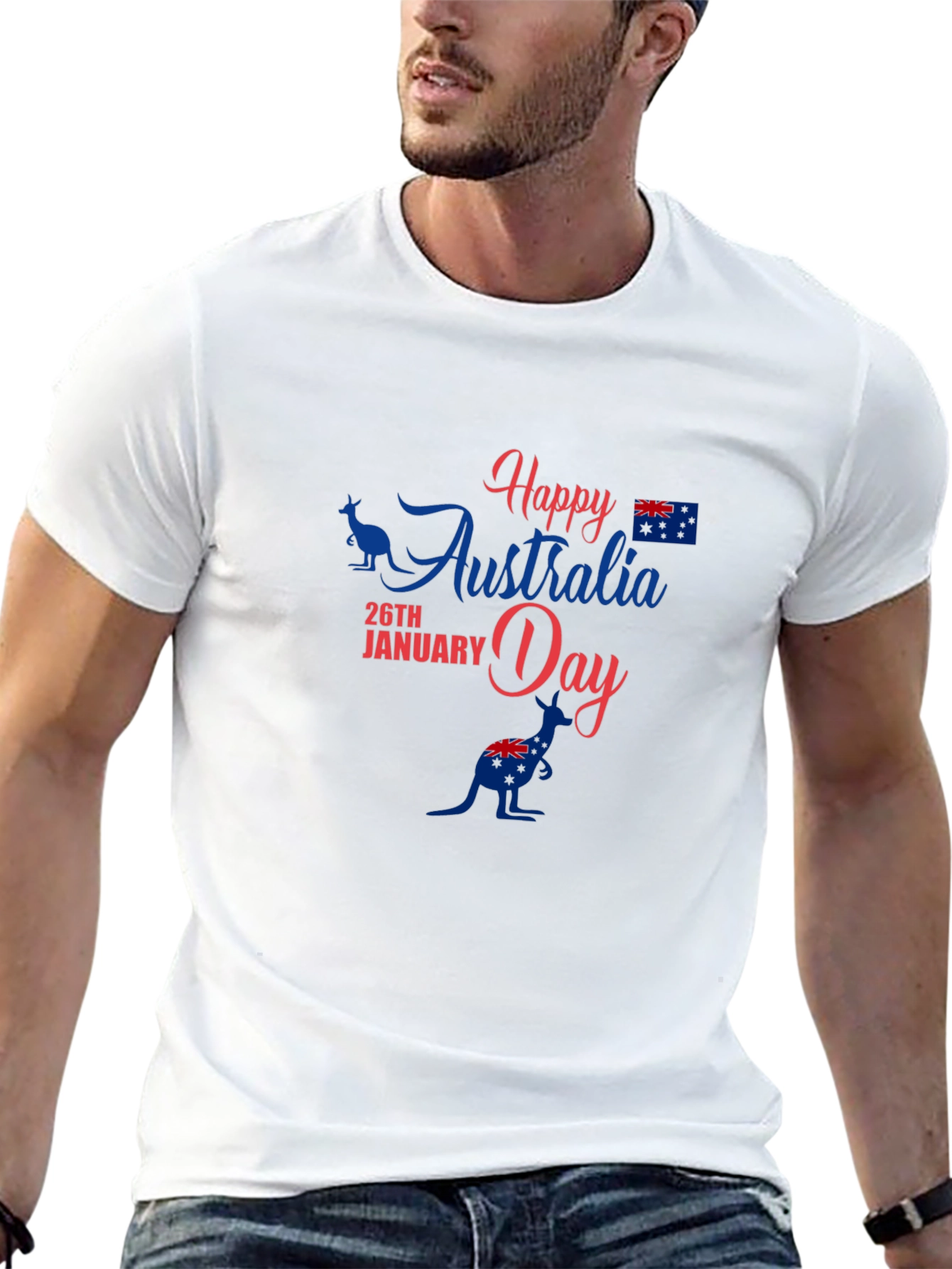 Happy Australia Day Black T-Shirt
