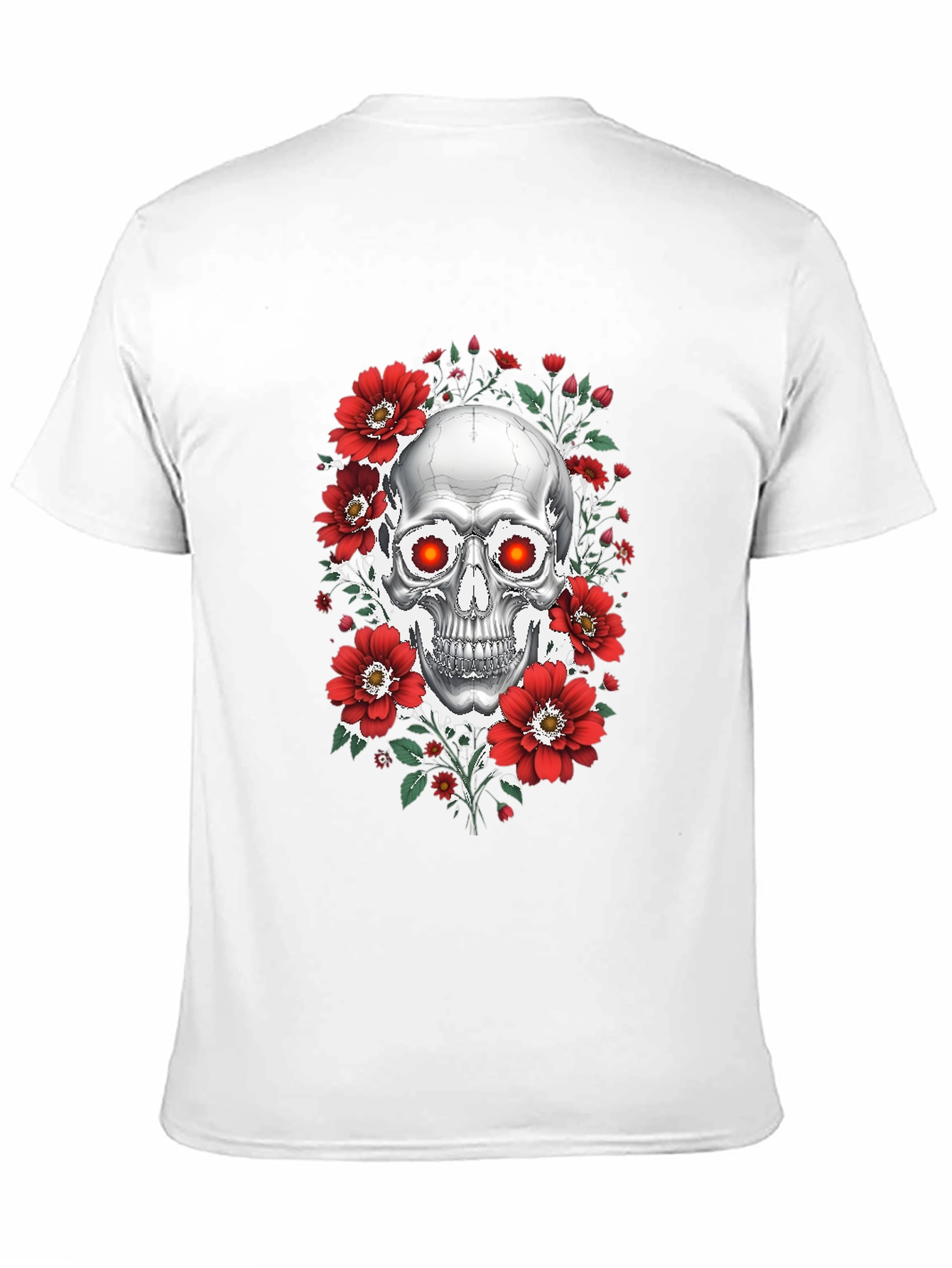 Skull & Roses Graphic T-Shirt - Dark Aesthetic