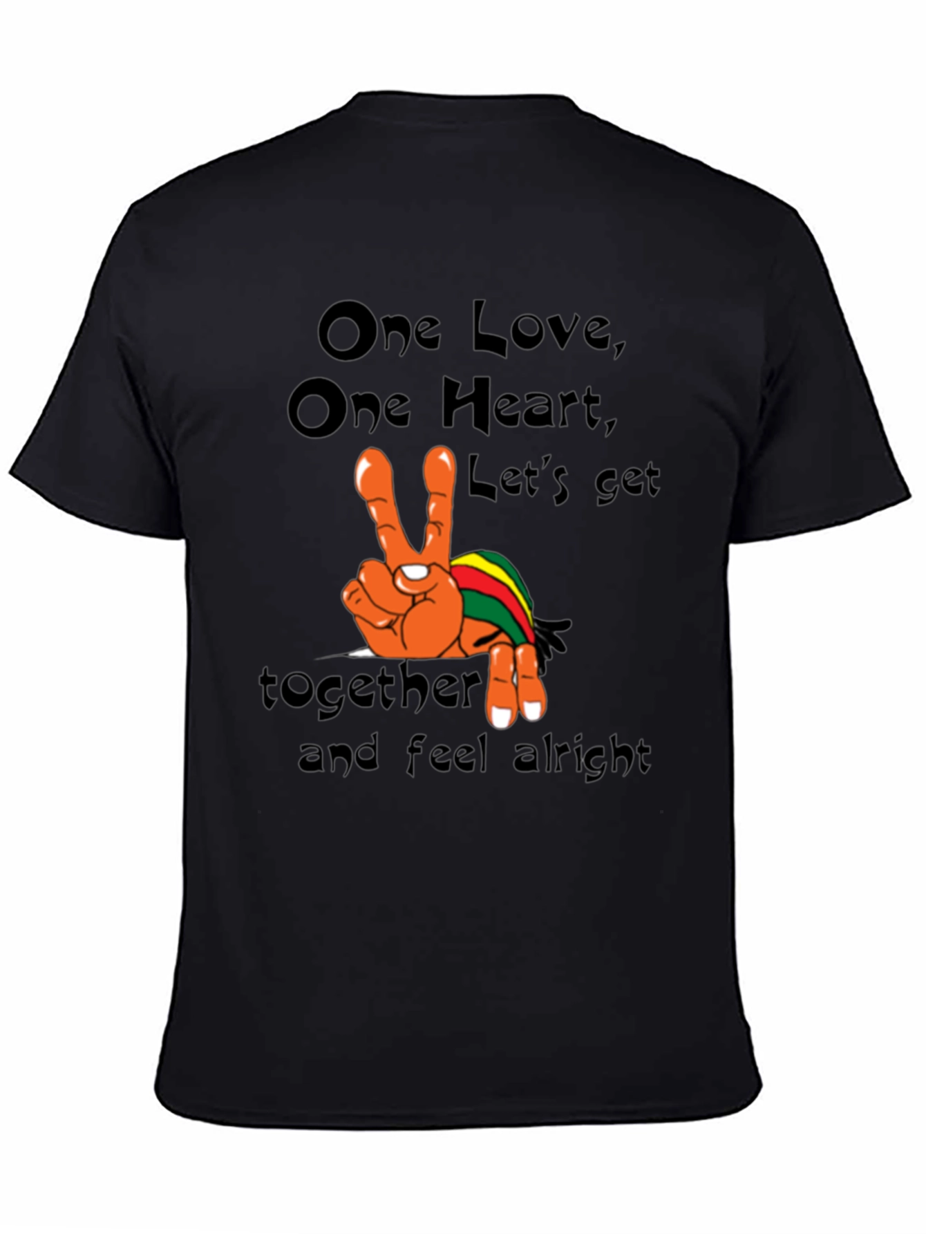 One Love Graphic Tee - Rasta Peace Shirt