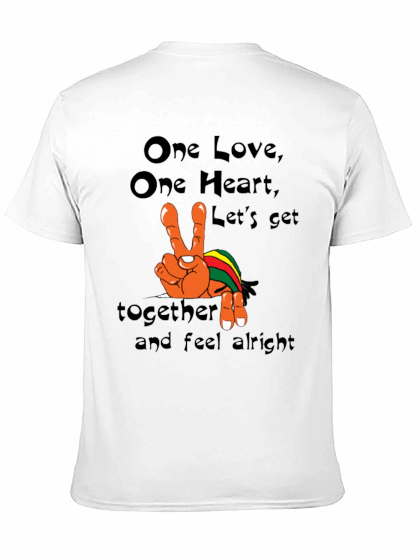 One Love Graphic Tee - Rasta Peace Shirt