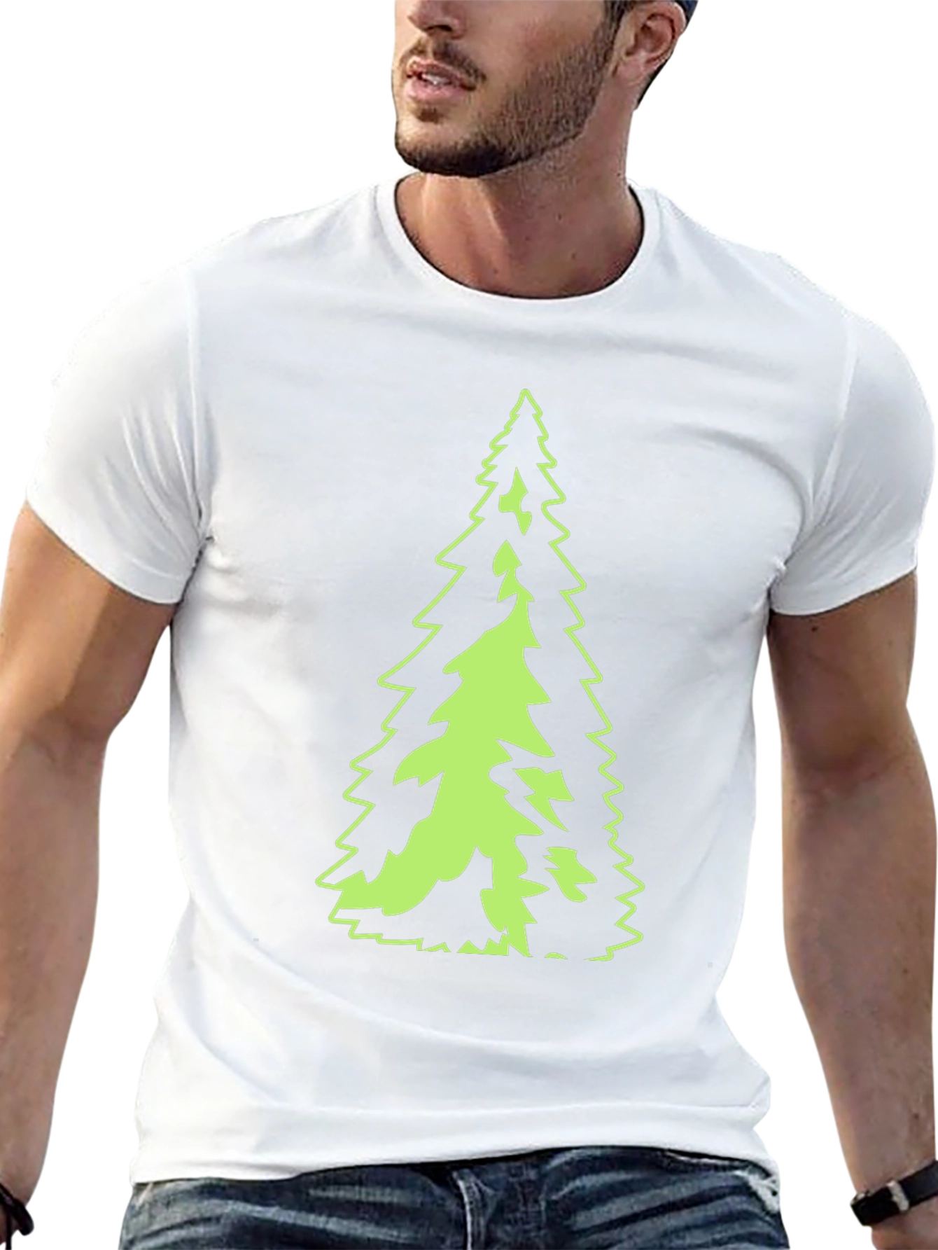 Evergreen Tree Graphic Black T-Shirt