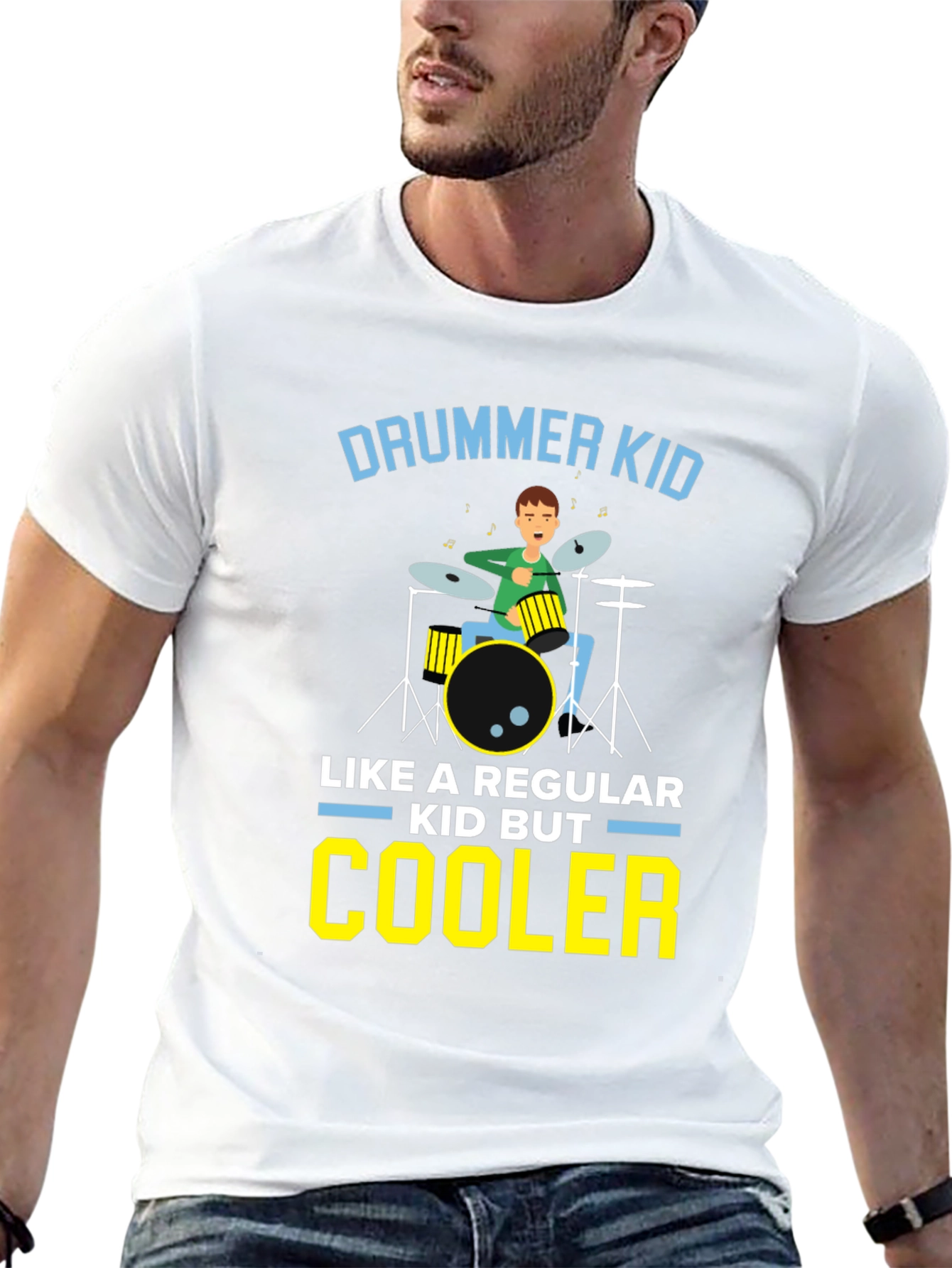 Drummer Kid T-Shirt - Cool Musical Design