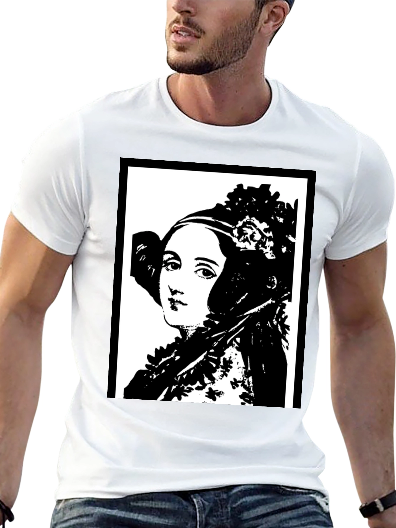 Ada Lovelace Portrait Graphic Tee - Black