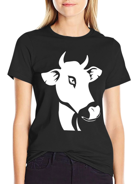 Cow Graphic Black T-Shirt