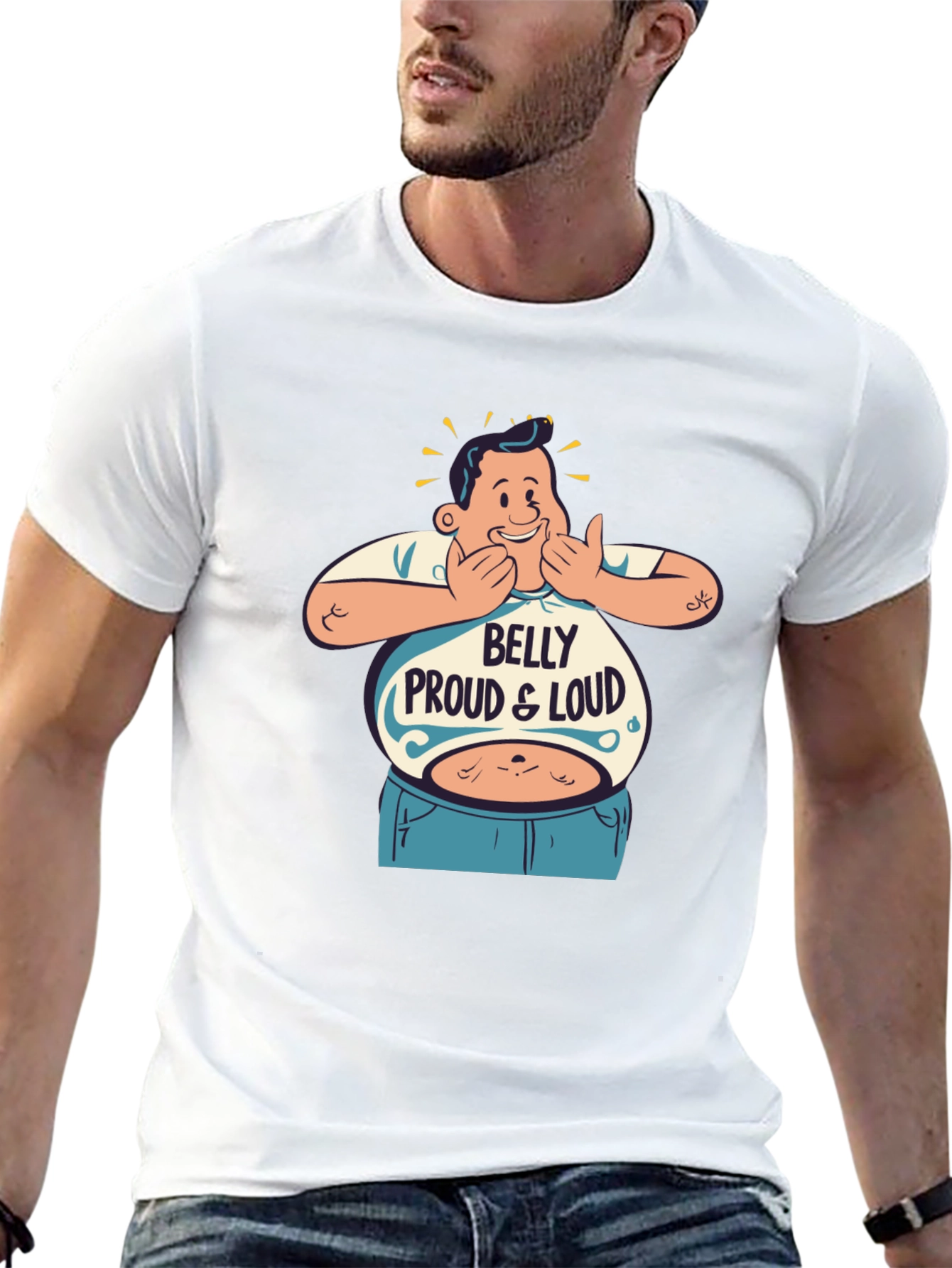 Belly Proud & Loud T-Shirt - Funny Graphic Tee