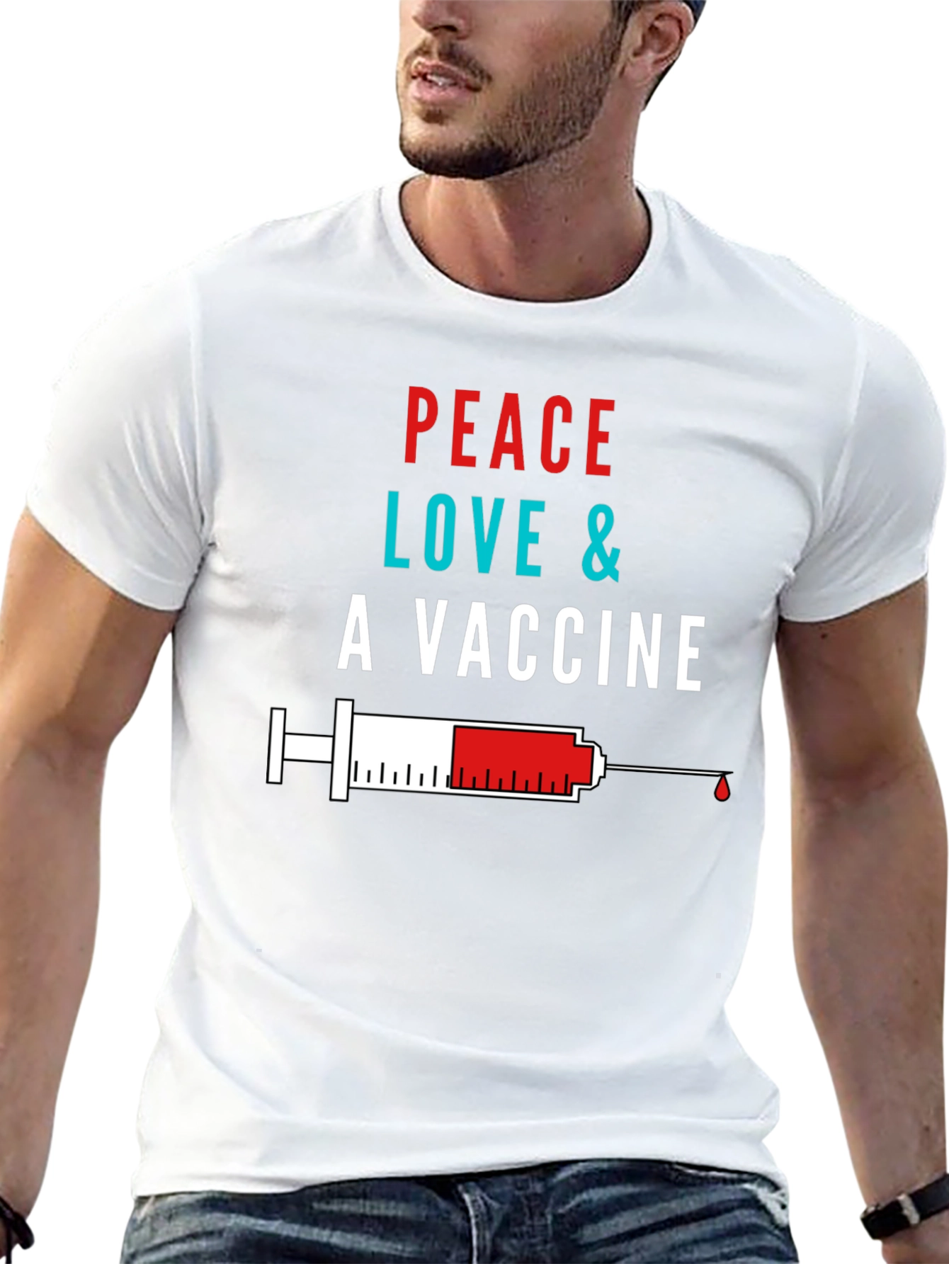 Peace Love & A Vaccine Graphic Tee