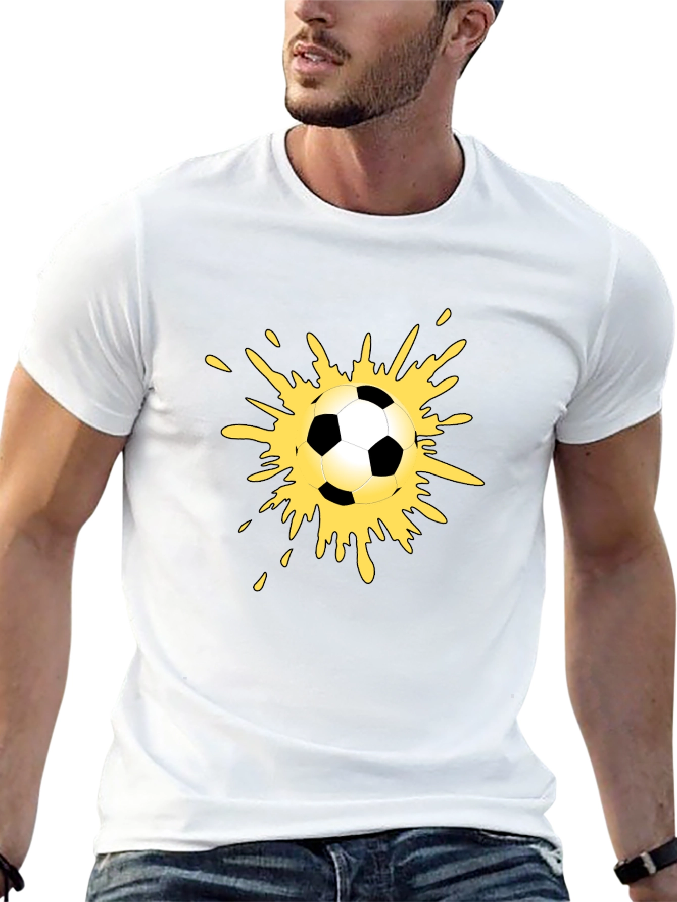 Soccer Splash Tee - Black Graphic T-Shirt