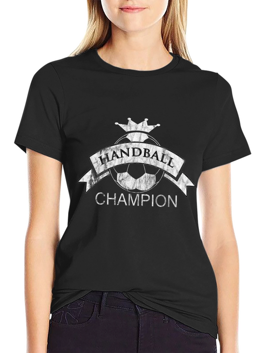 Handball Champion Black T-Shirt