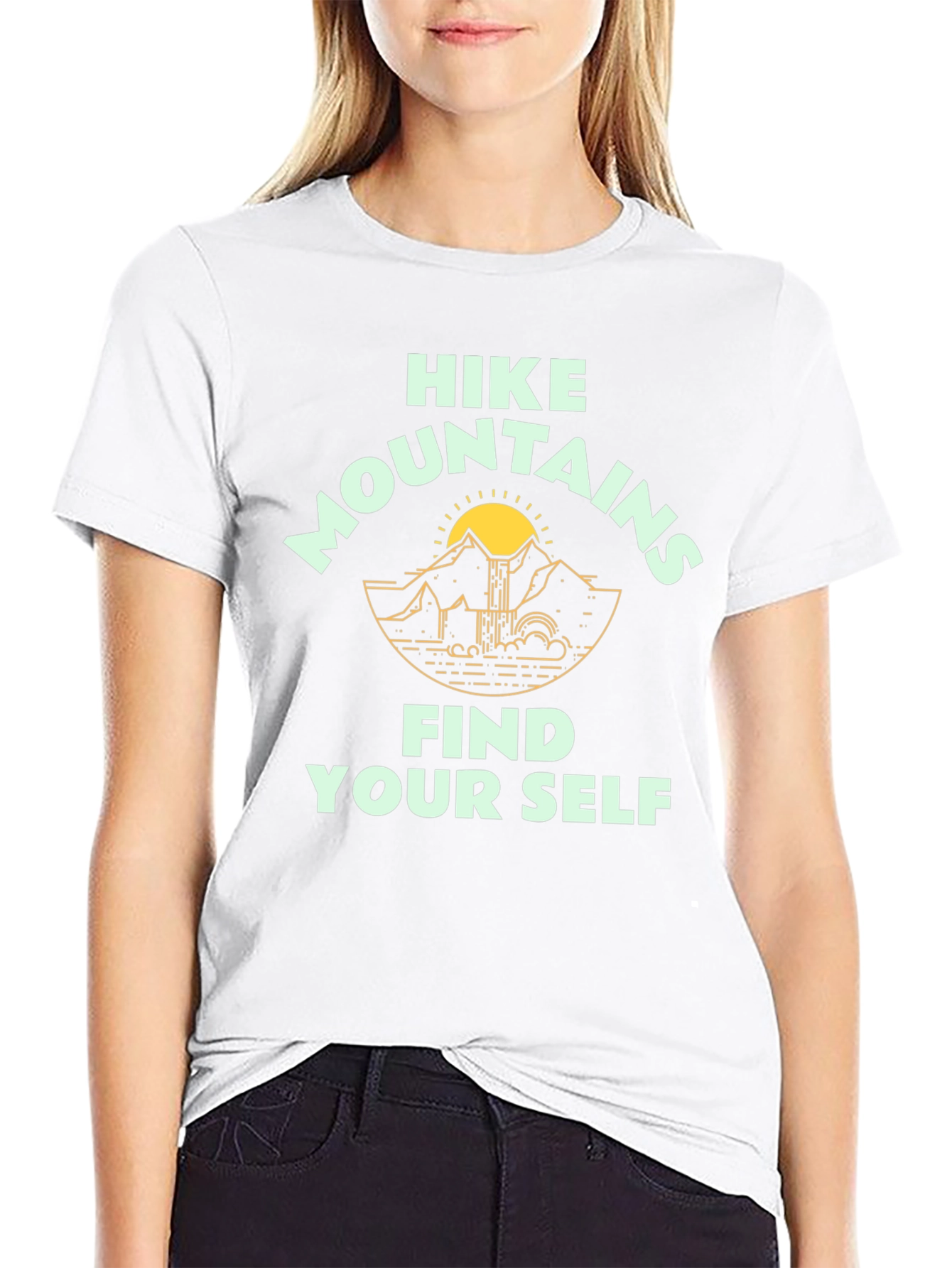 Hike Mountains Find Yourself Graphic Tee