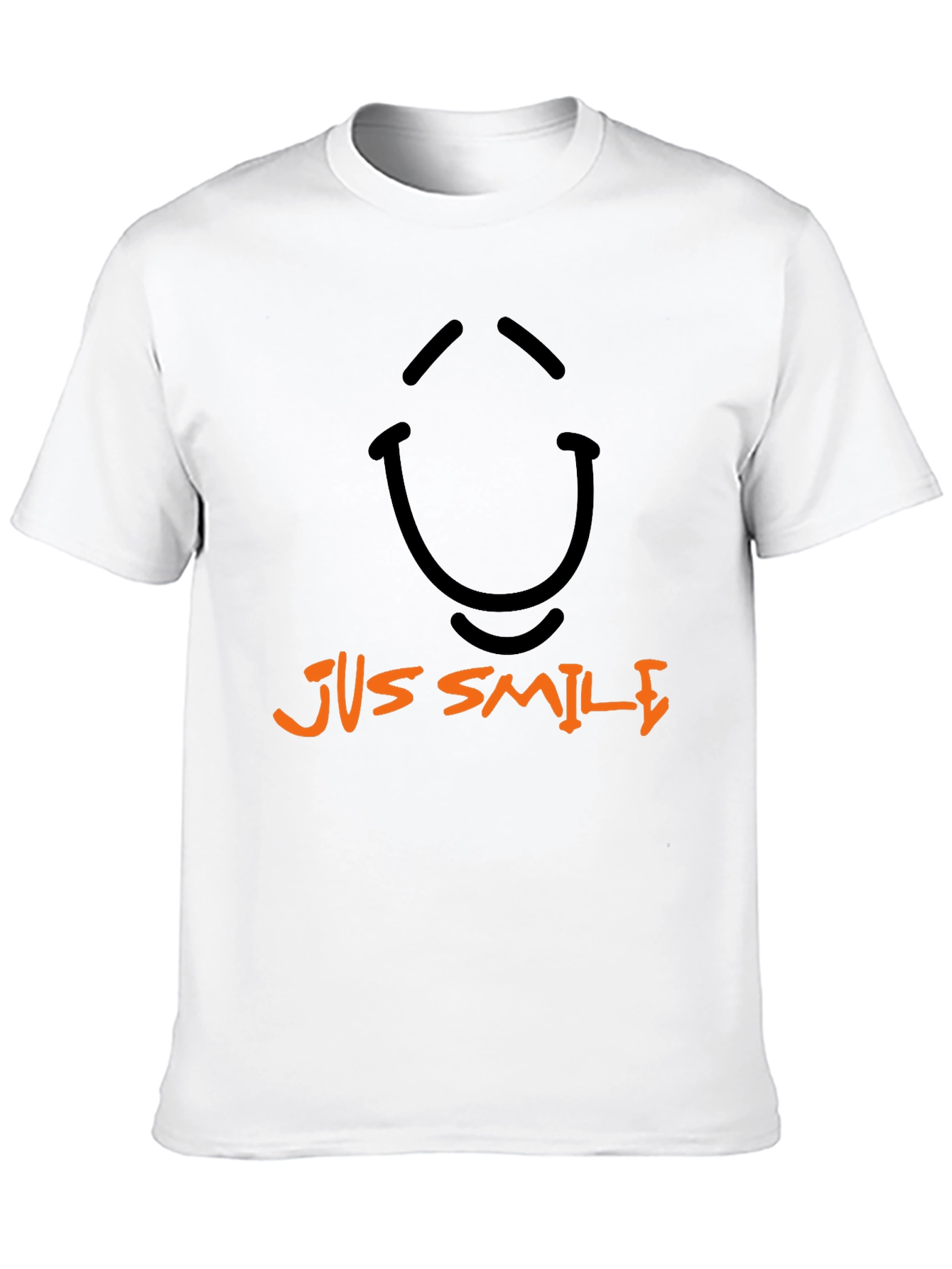 Just Smile Graphic Print Crew Neck T-Shirt