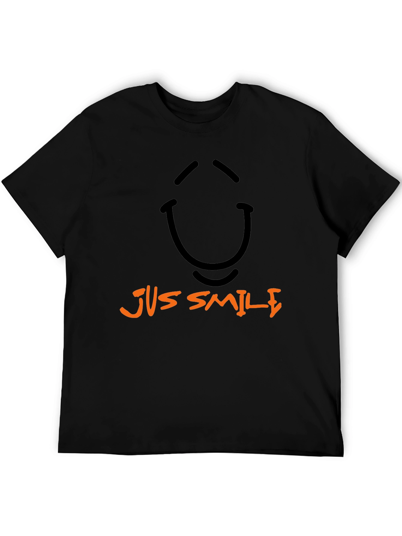 Just Smile Graphic Print Crew Neck T-Shirt