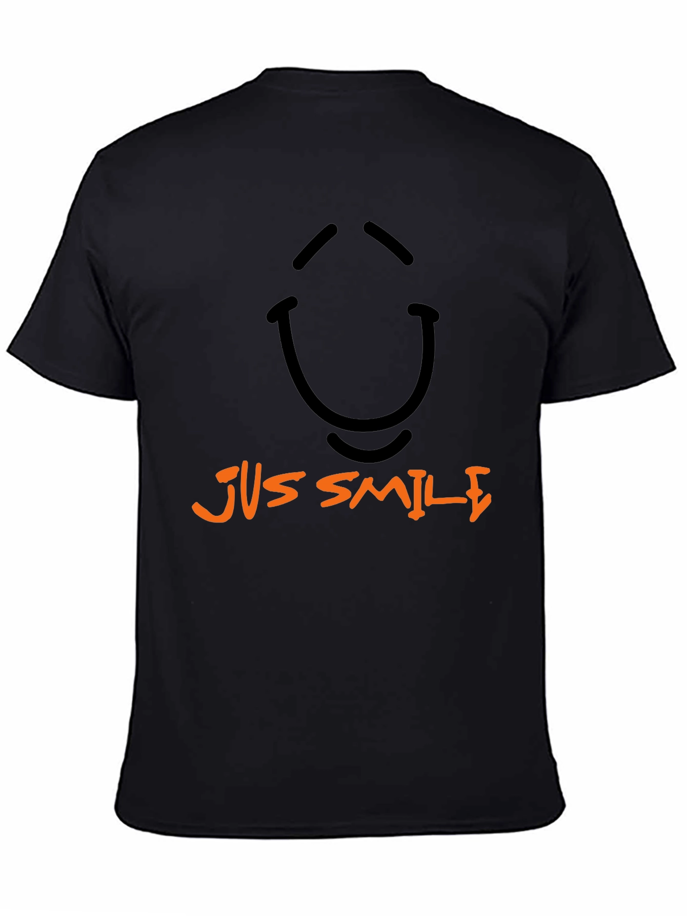 Just Smile Graphic Print Crew Neck T-Shirt