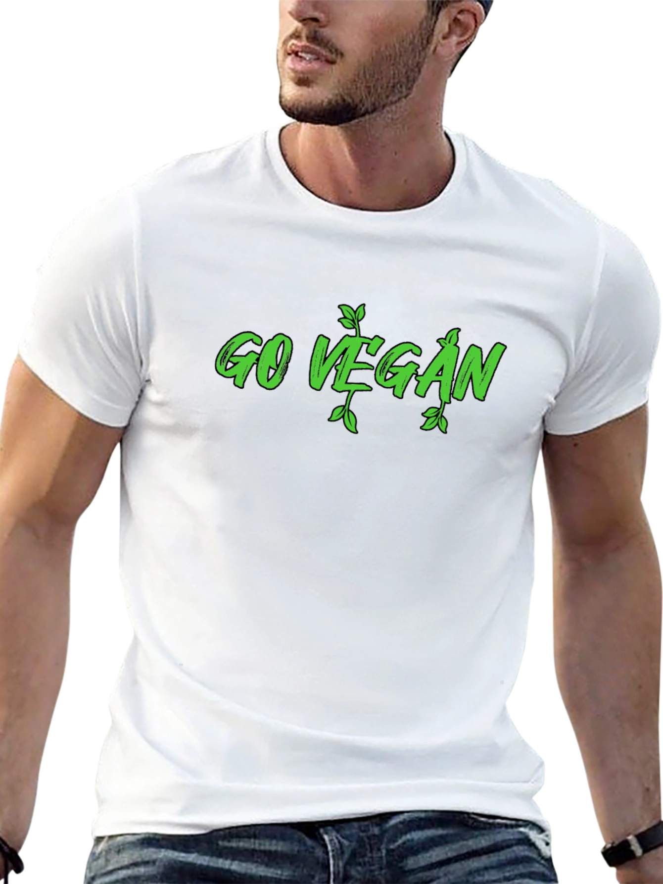 Go Vegan Graphic Tee - Black