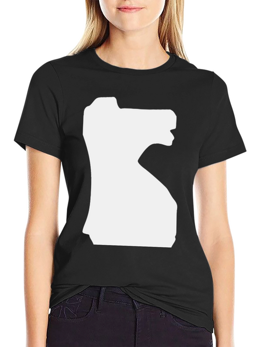 Abstract Silhouette Graphic Tee - Black