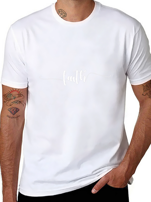 Faith Graphic Tee - Stylish Black Cotton Blend T-Shirt