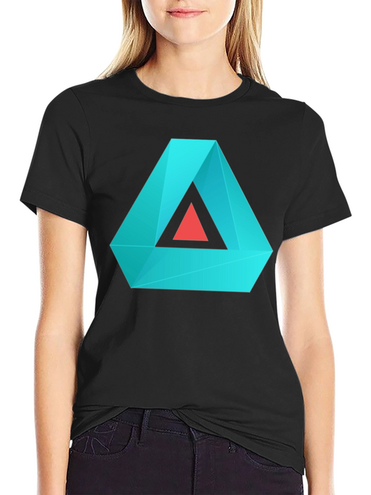 Geometric Triangle Graphic Tee - Modern Casual Style
