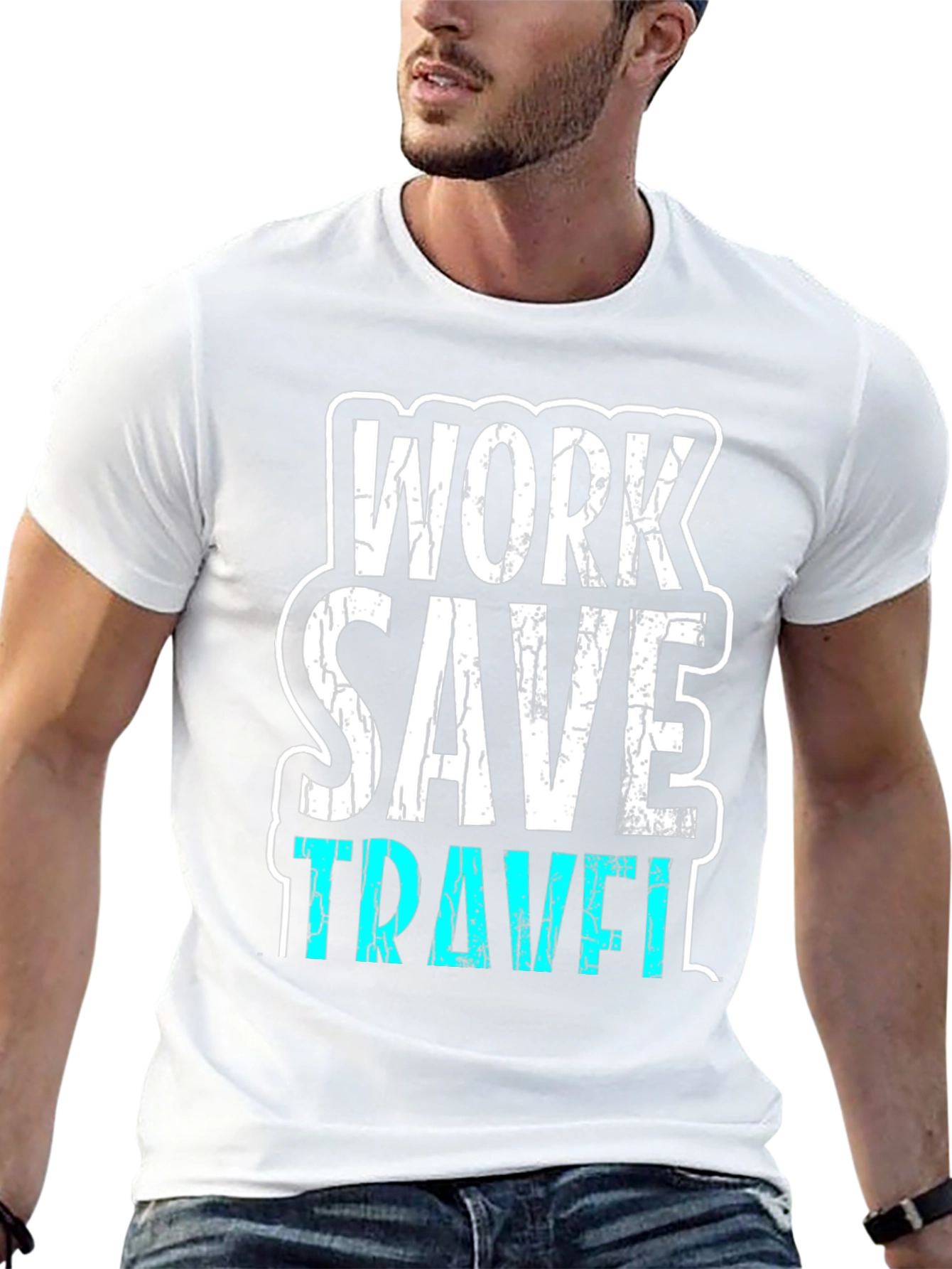 Work Save Travel Graphic T-Shirt