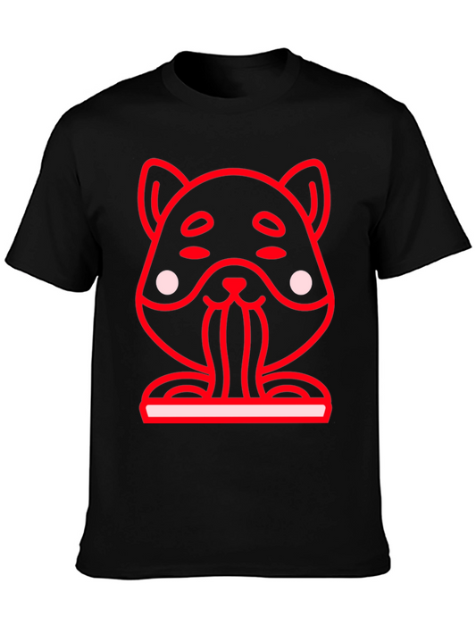 Funny Hamster Graphic Tee - Black Crew Neck Shirt