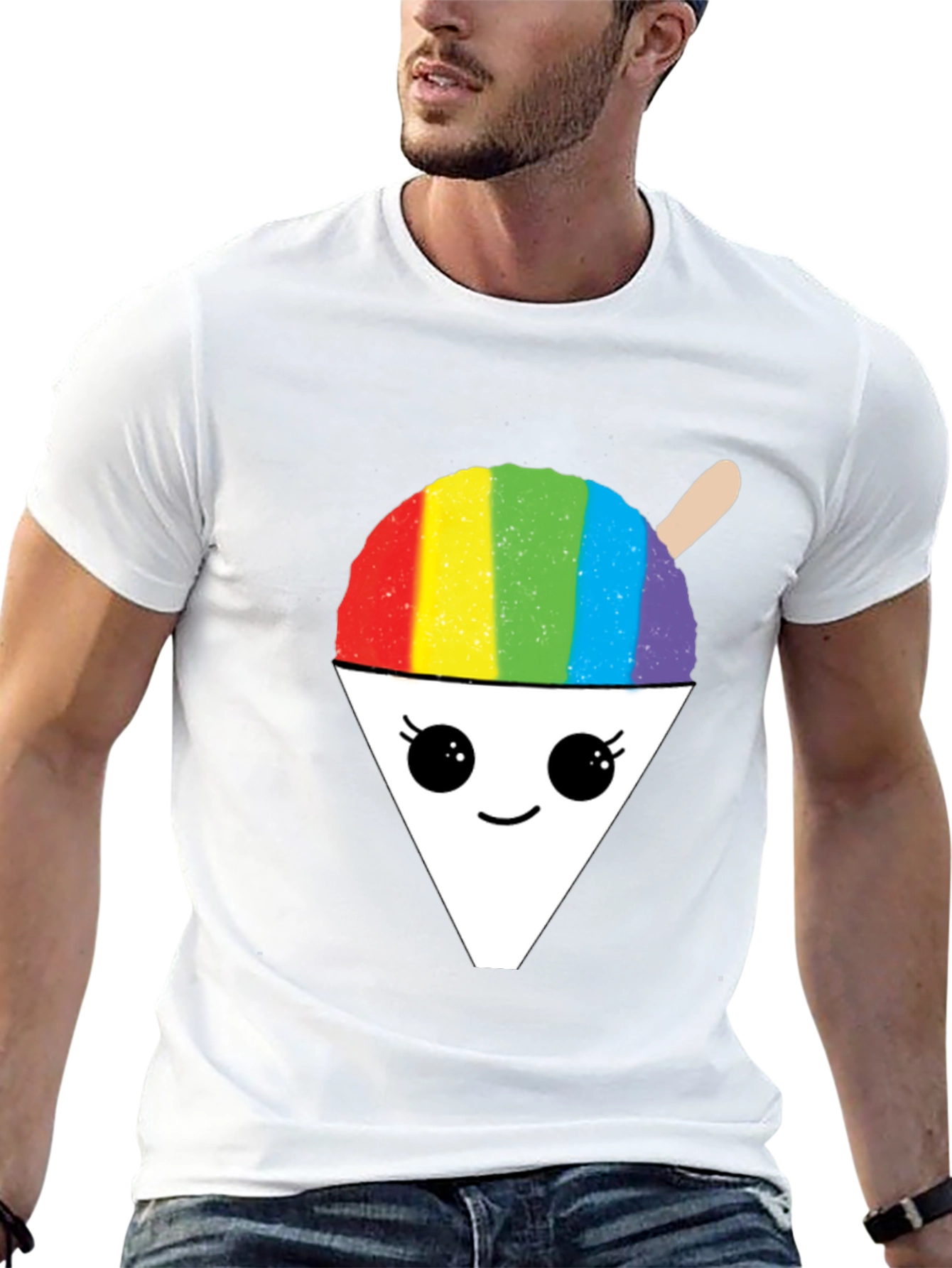 Rainbow Snow Cone Graphic T-Shirt