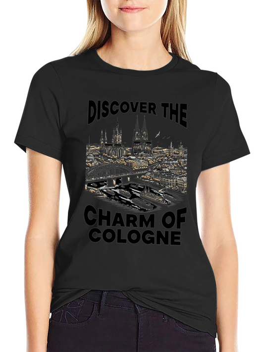 Discover the Charm of Cologne Black Graphic Tee