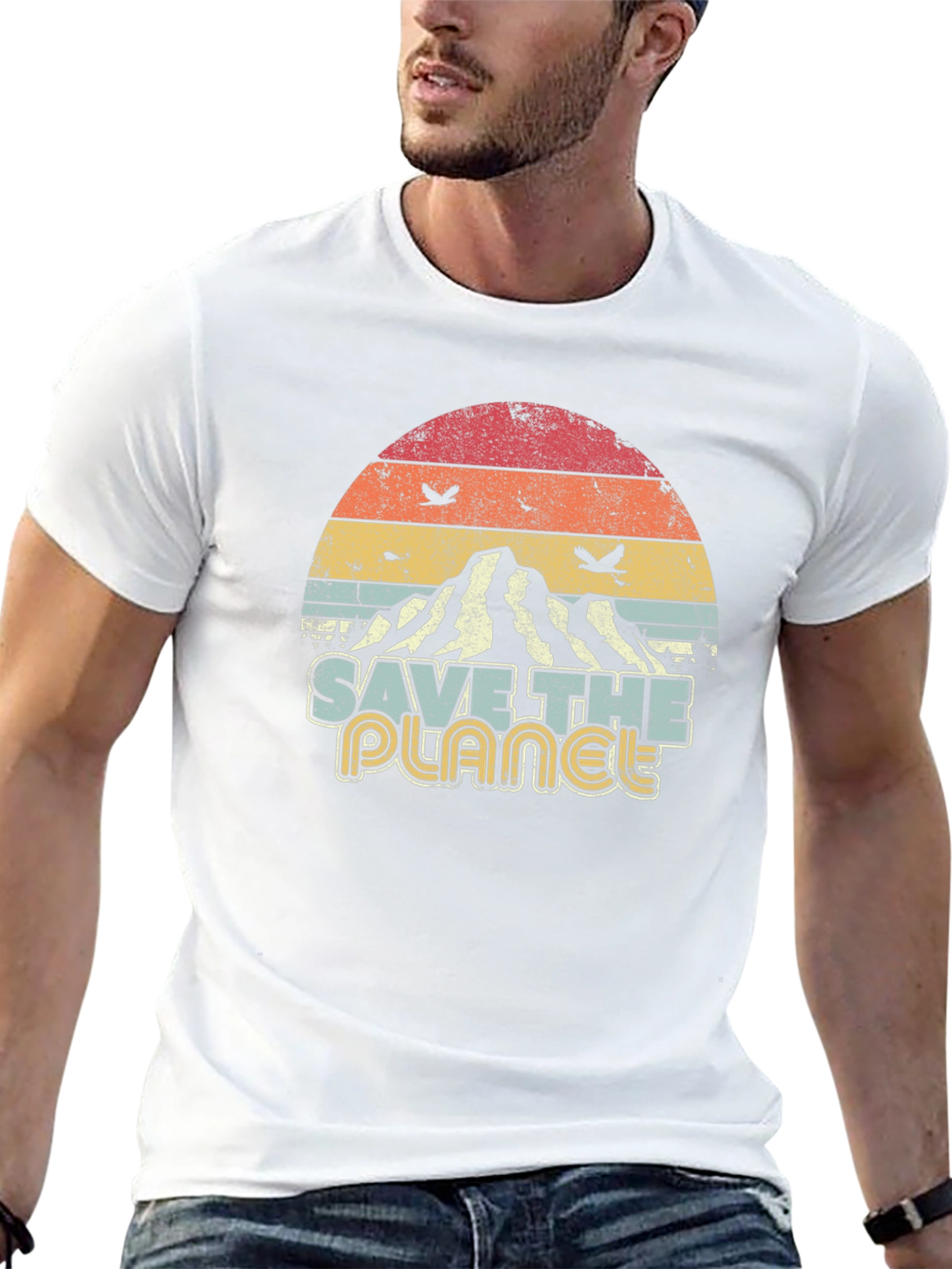 Save the Planet Retro Graphic T-Shirt