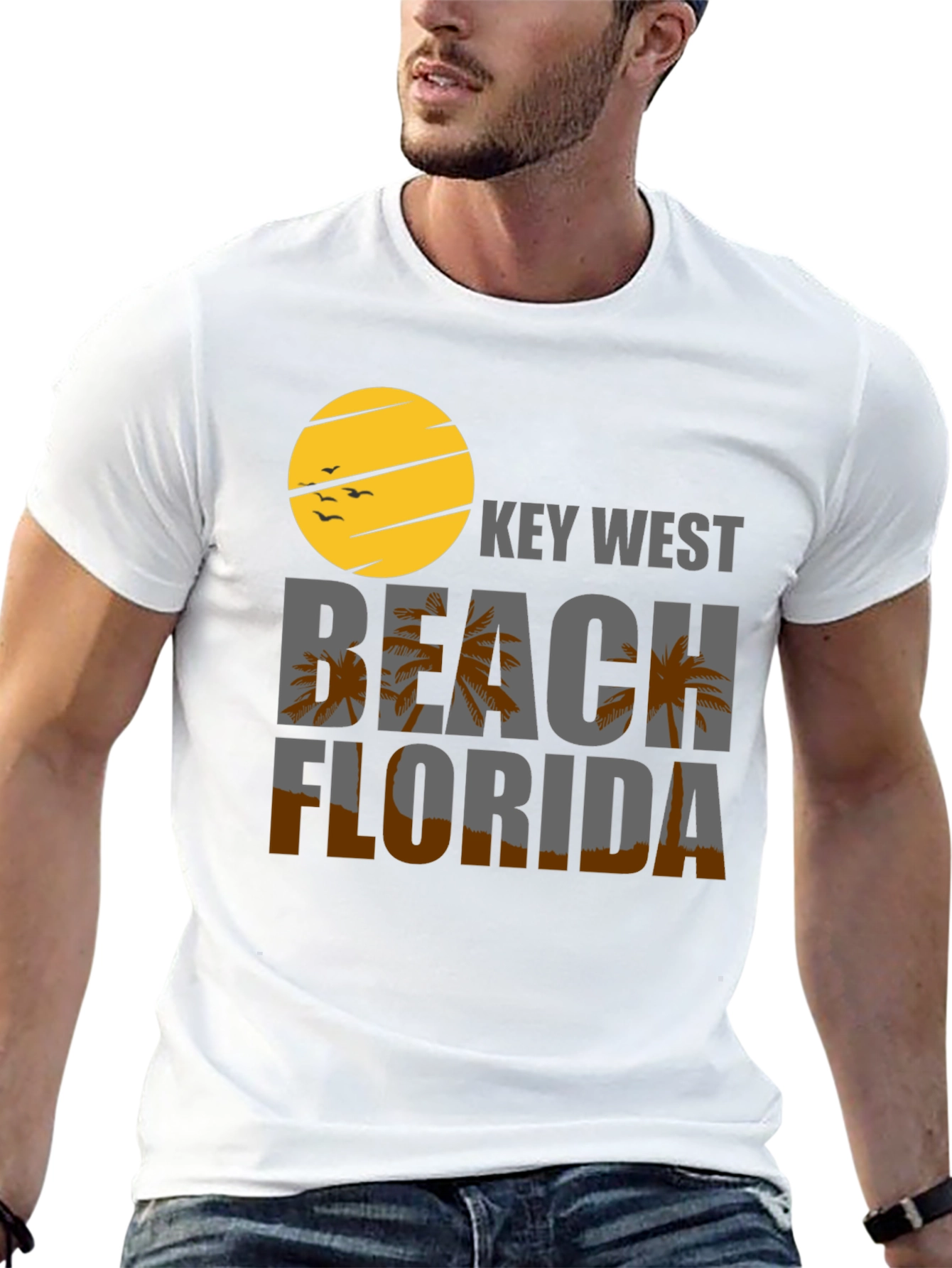Key West Beach Florida Black T-Shirt