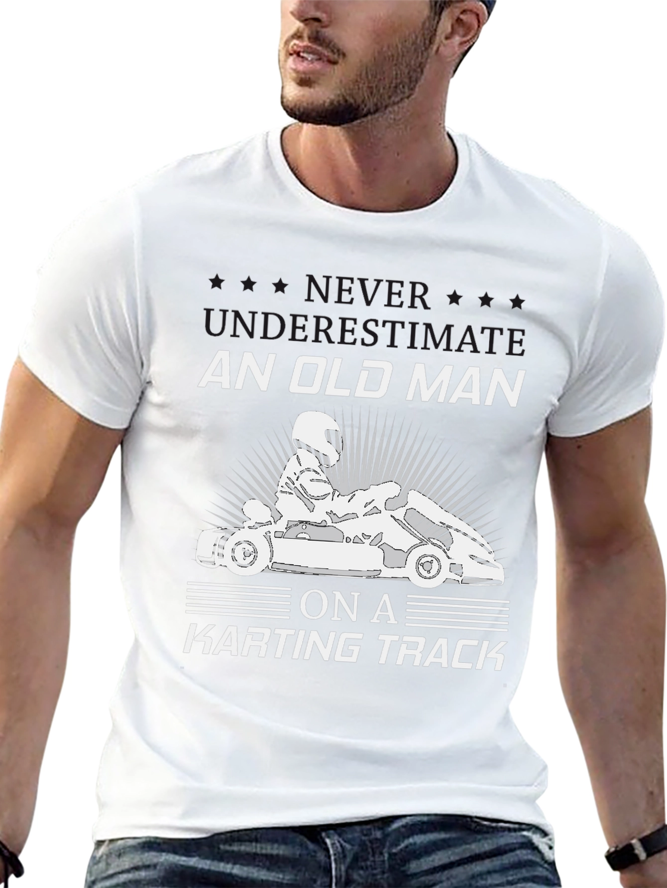 Old Man Karting Track T-Shirt - Driver Gift