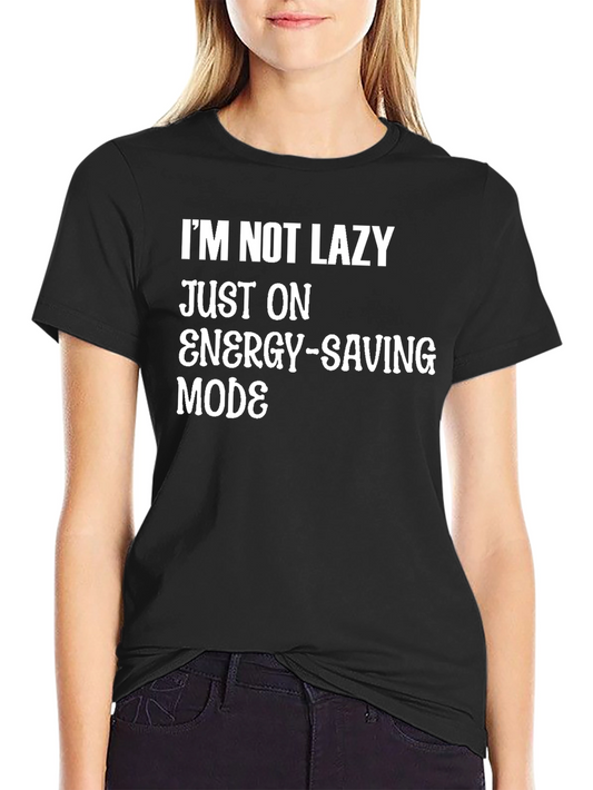 Funny Energy-Saving Mode Graphic T-Shirt