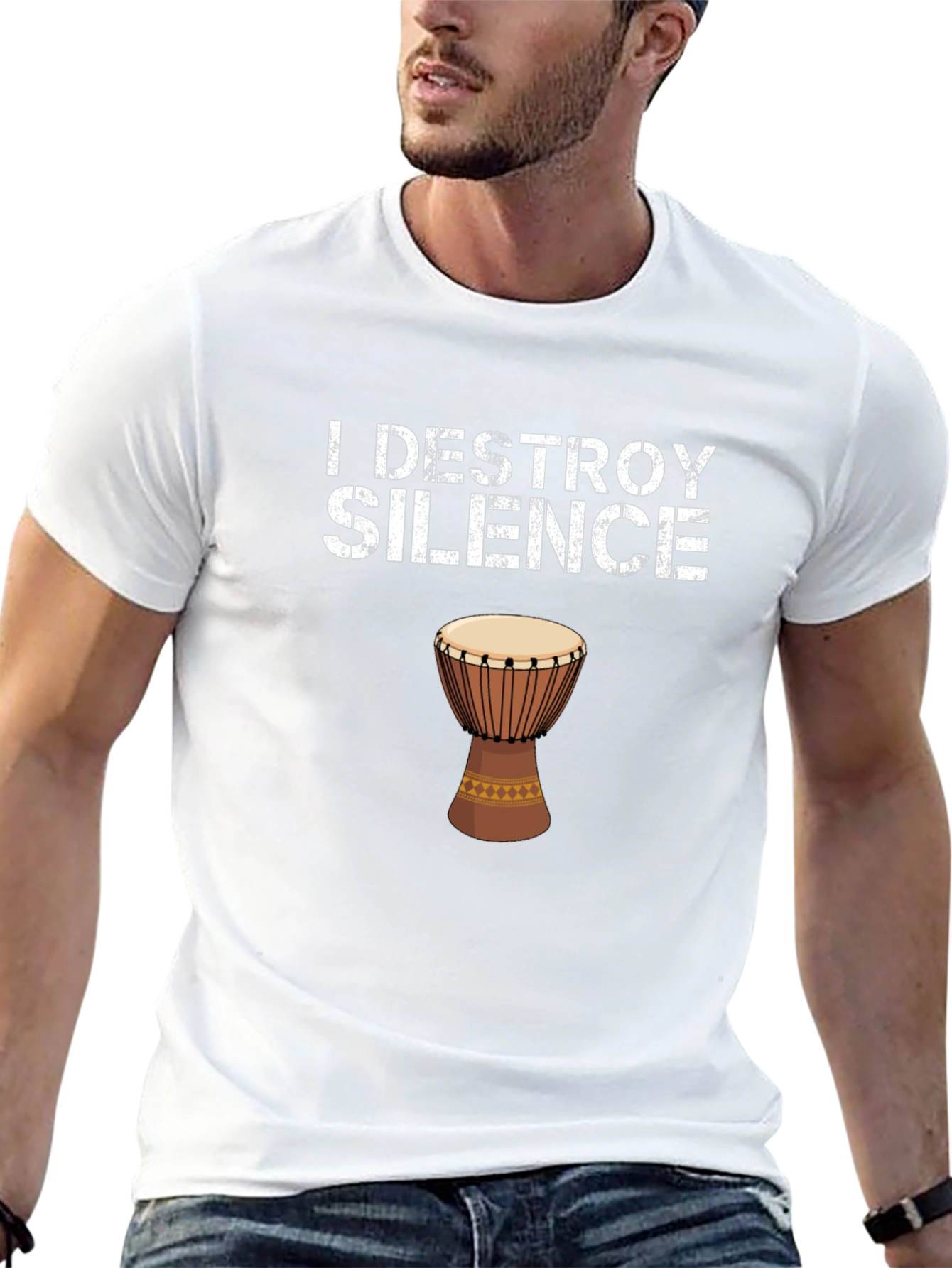 I Destroy Silence Djembe Drum Graphic Tee