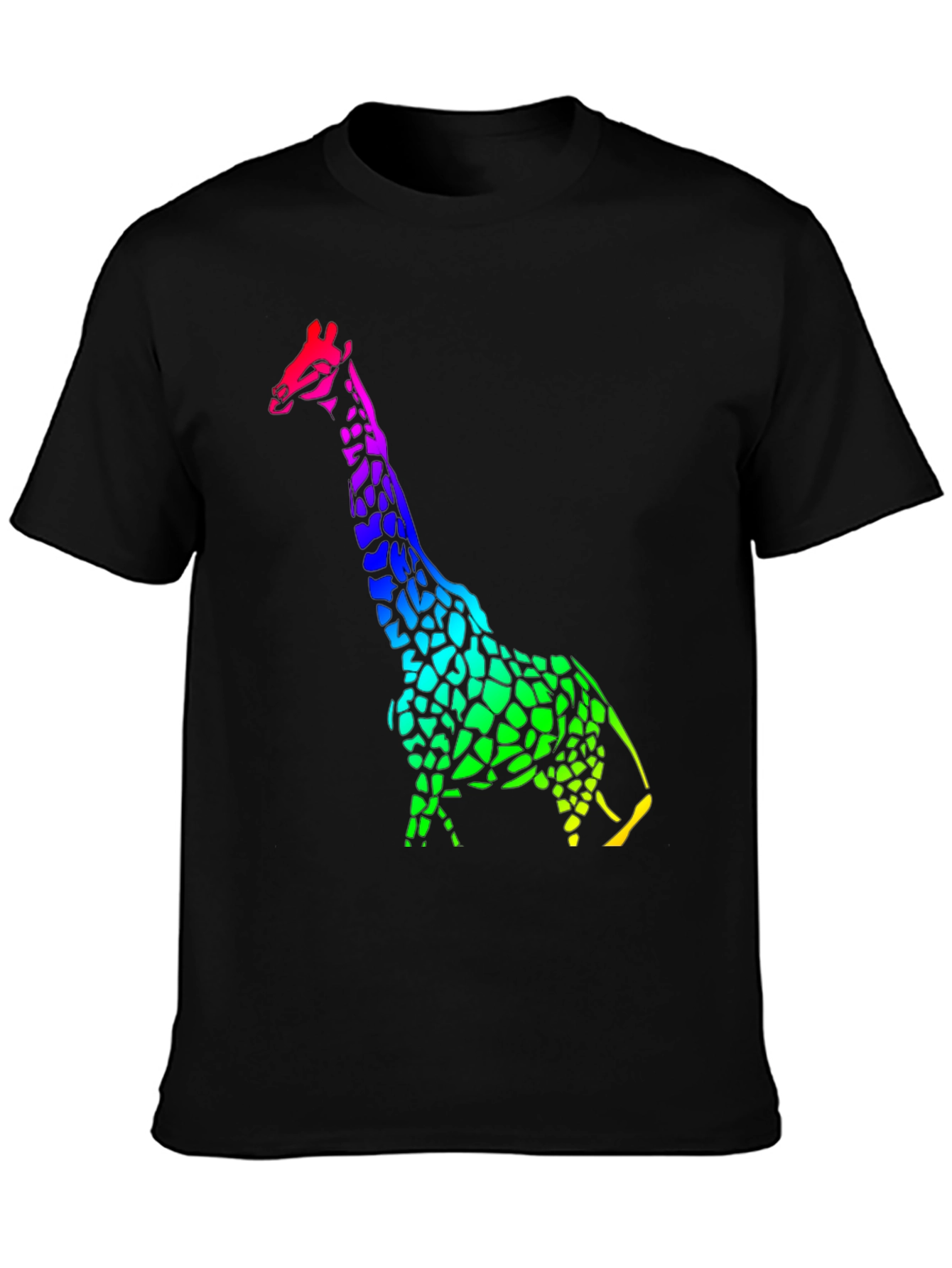 Rainbow Giraffe Graphic T-Shirt
