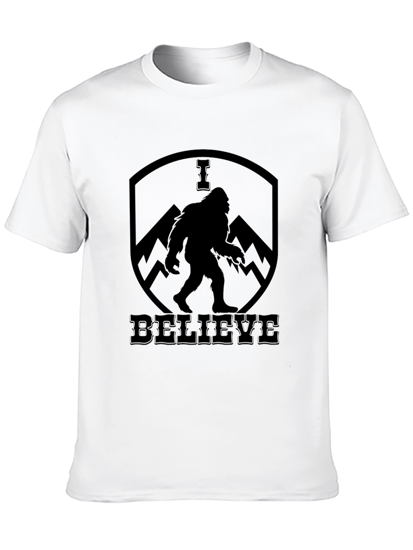 I Believe Bigfoot T-Shirt - Black Sasquatch Tee