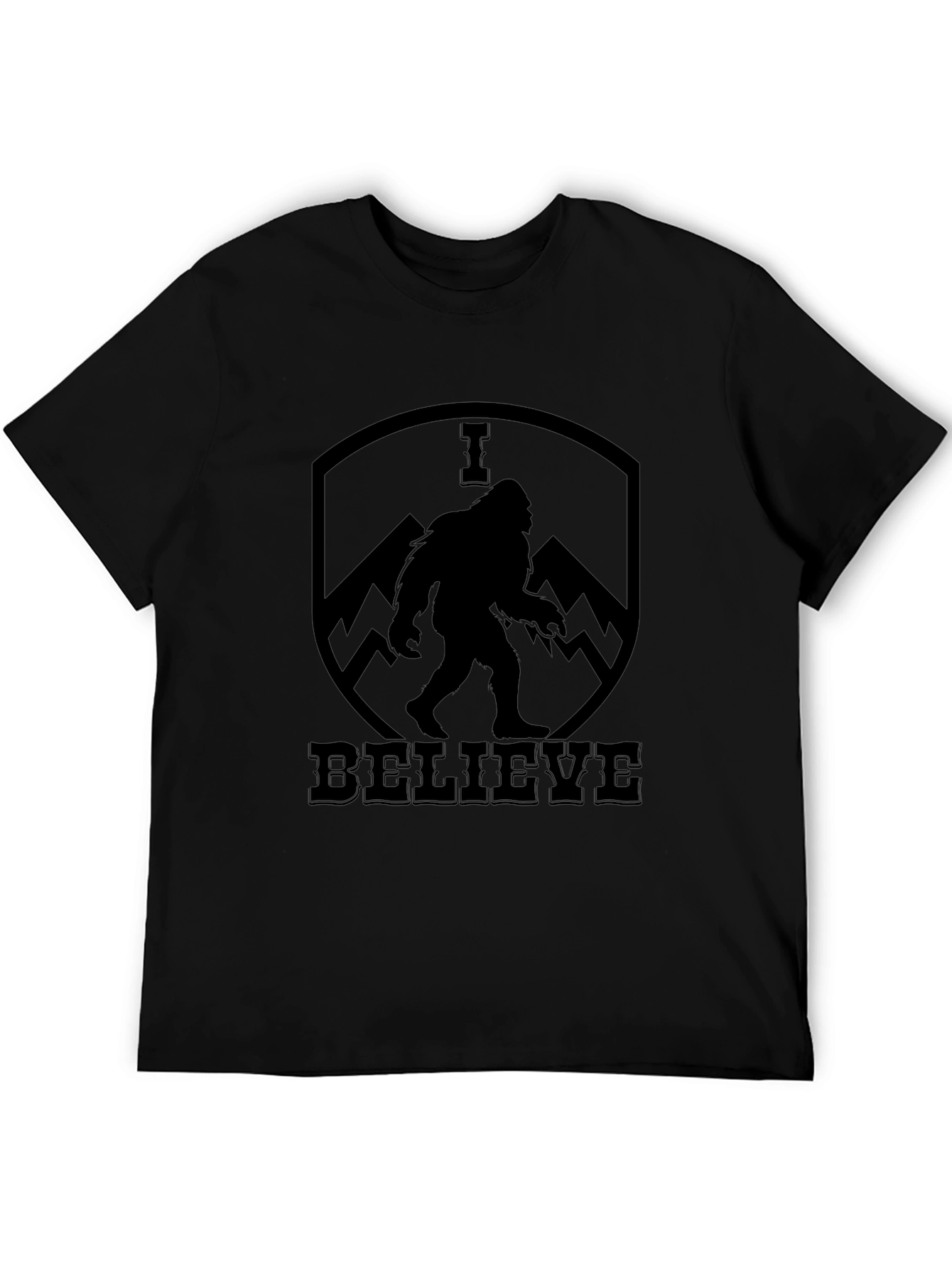 I Believe Bigfoot T-Shirt - Black Sasquatch Tee