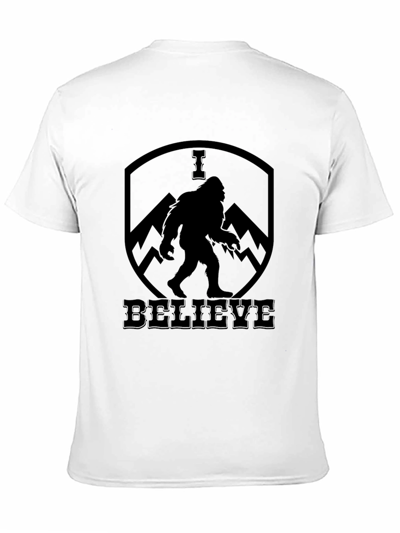 I Believe Bigfoot T-Shirt - Black Sasquatch Tee