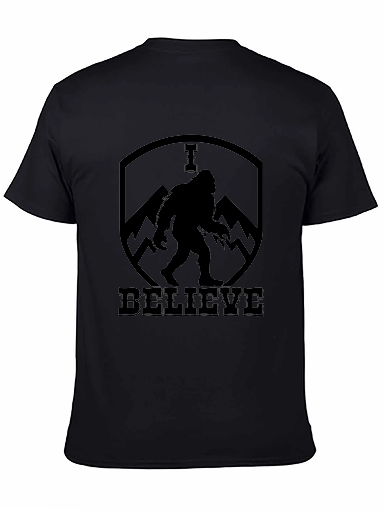 I Believe Bigfoot T-Shirt - Black Sasquatch Tee