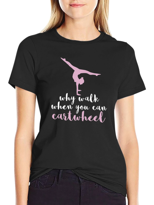 Gymnastics Cartwheel T-Shirt - Black