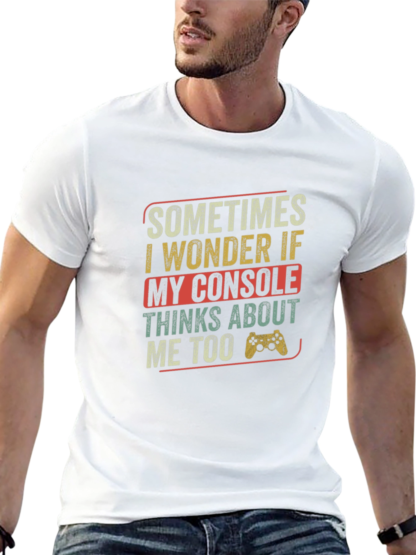 Funny Gamer T-Shirt - Console Thinks About Me Tee