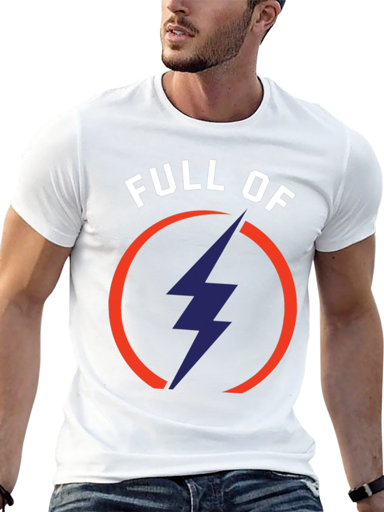 Full of Energy Graphic Tee - Bolt Circle Design