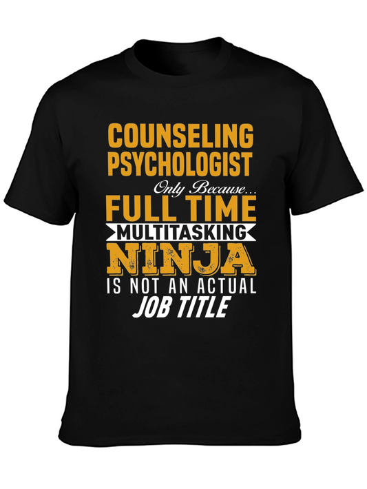 Counseling Psychologist Full Time Ninja T-Shirt